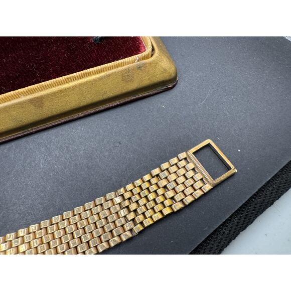 Vtg Bancor Hidden Watch 10K Rolled Gold Plate Back 12K Gold Filled Band w/ Box - Picture 5 of 14
